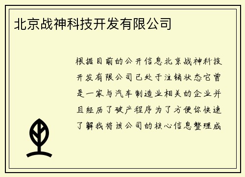 北京战神科技开发有限公司
